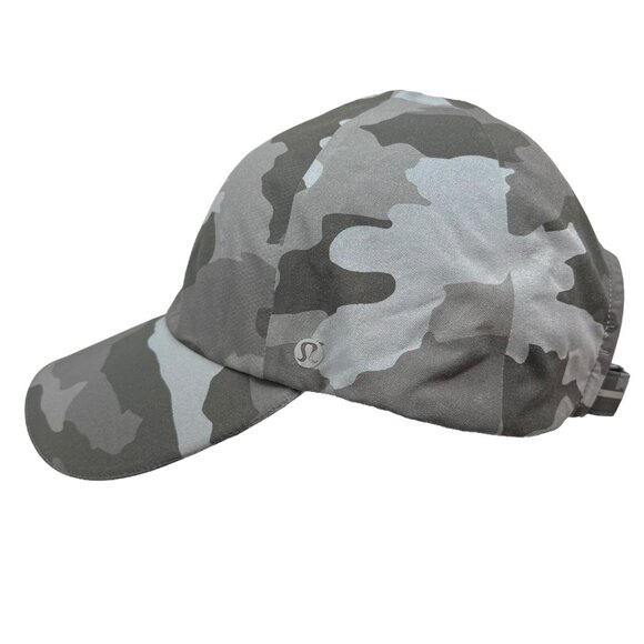 Lululemon Fast Free Run Strapback Hat Cap Gray Camo Camouflage Men' Unisex H3RG - Picture 3 of 8